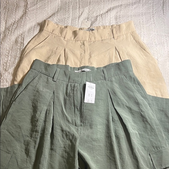 Abercrombie & Fitch 2pc Beige and Green Pants size 27 - Picture 10 of 11